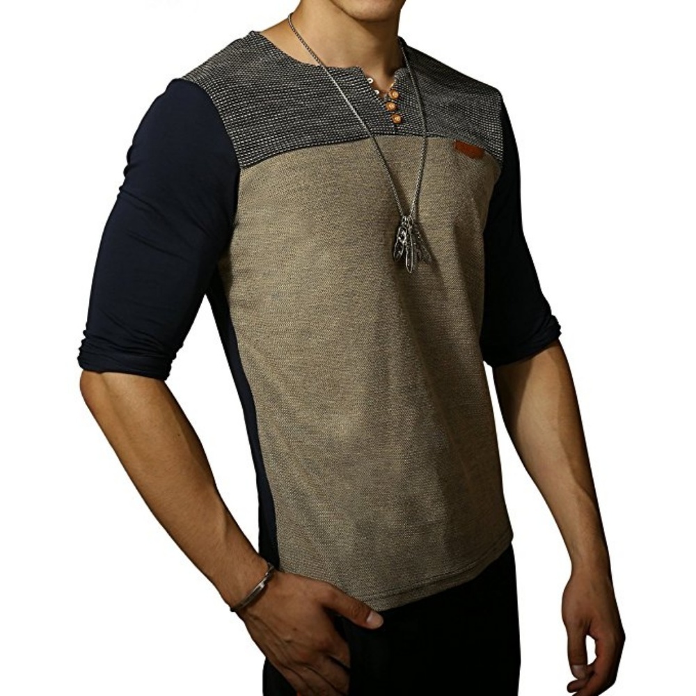 Mens Premium Fitted Long-Sleeve Crew Neck T-Shirt - Picture 3 of 5